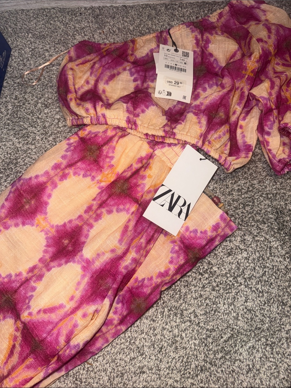 Zara Pink and coral  Tie-Dye Kids set